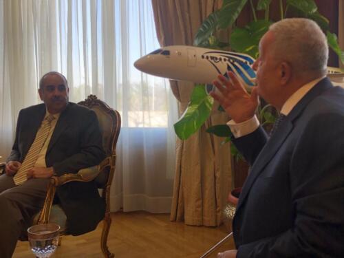 لقاء الاستاذ صبرى غنيم مع محمد منار وزير الطيران ومنتصر مناع