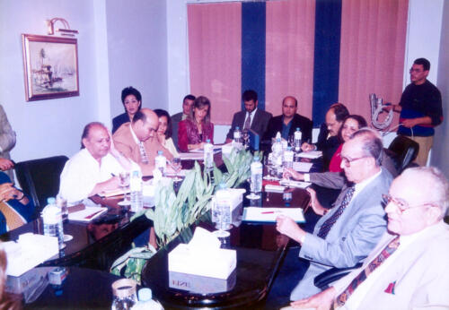 زيارة نادية مكرم عبيد الى المركز الاعلامي العربي