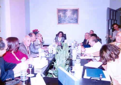 زيارة نادية مكرم عبيد الى المركز الاعلامي العربي