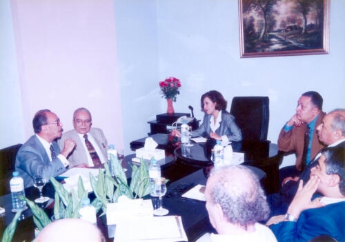 زيارة نادية مكرم عبيد الى المركز الاعلامي العربي