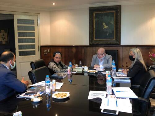 اجتماع مع قيادات الشركة القابضه لمصر للتأمين