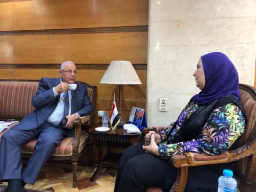 لقاء الاستاذ صبرى غنيم مع نيفين القباج وزيرة التضامن الاجتماعي